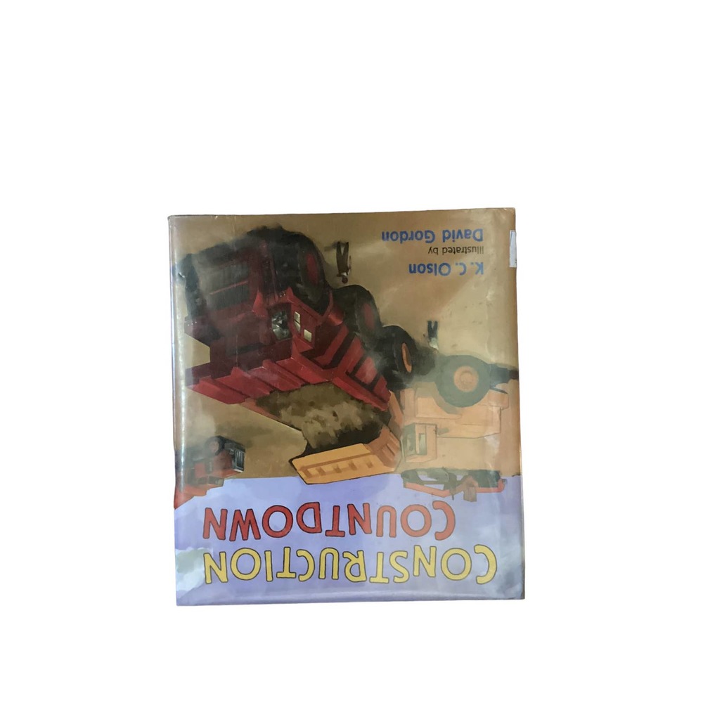 Construction Countdown Picture Book Hard Cover with Plastic Cover